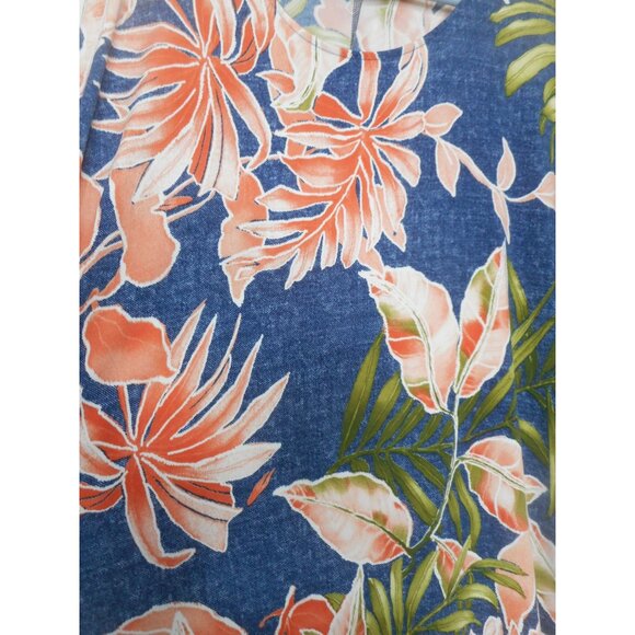 Attitudes by Renee QVC Sz 2XP Blue Orange Tropical Multicolor maxi dress - Picture 4 of 9